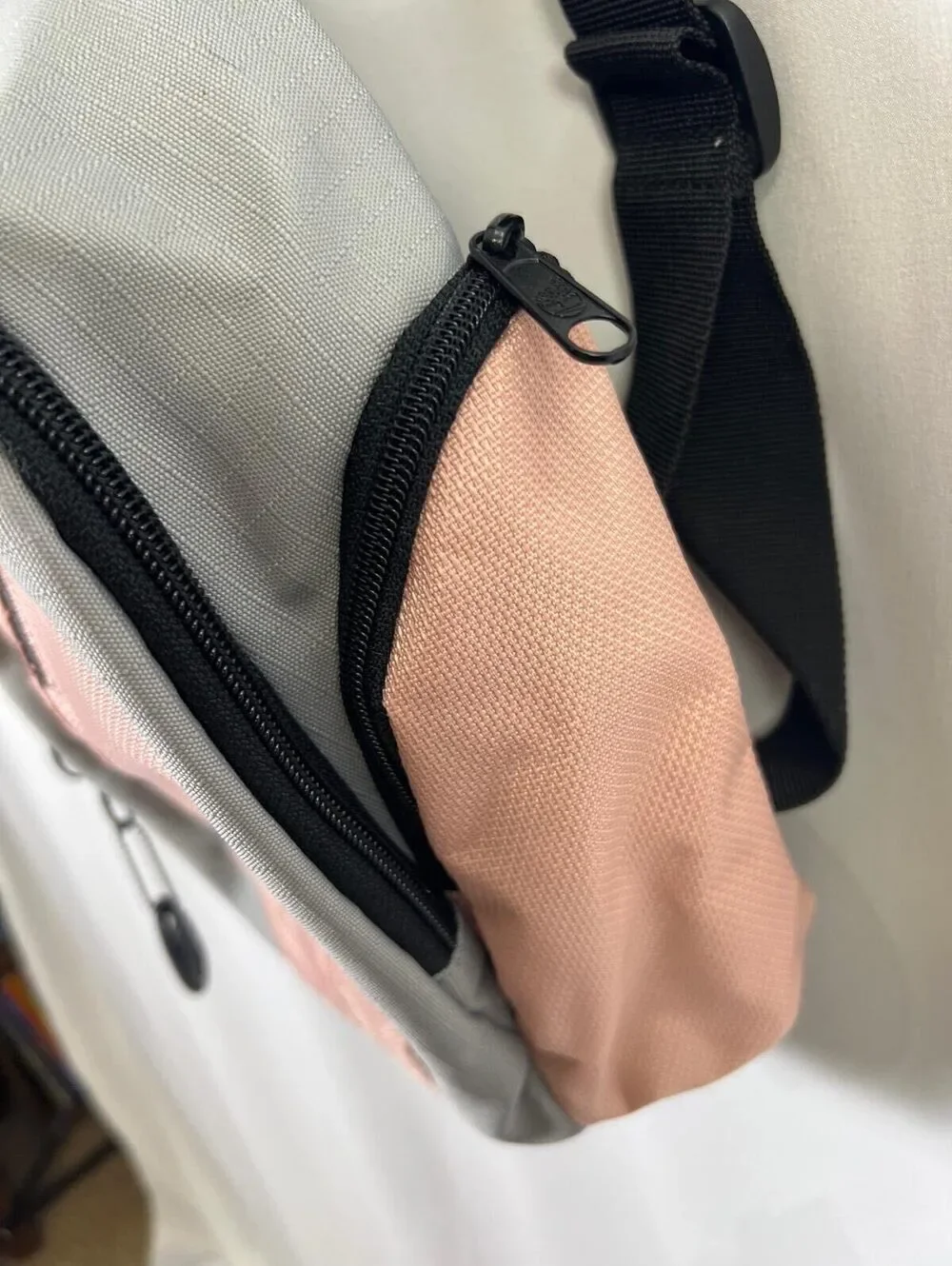 Timberland Mini Backpack Pink Gray Adjustable Straps Casual